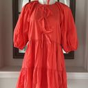 Cinq à Sept  Lynn Tiered Puff Sleeve Dress, Neon Coral Size 6 New w/Tag $365 Photo 4