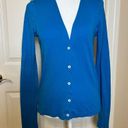 Michael Stars  Bright Blue Cardigan Button Down Supima / Modal Made in USA OSFA Photo 2