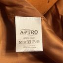 APTRO Women's Wool blend Double Breasted A Line long Pea Coat Camel Size XS NWT Photo 6