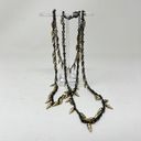 Marc Jacobs  Faux Gold Black Dainty Spike Long Chain Layering Necklace Photo 3