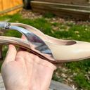 Miu Miu Nude Kitten-Heel Slingback Pumps by  size 36 1/2  nude silver 6 Photo 4