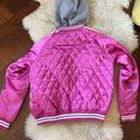 Vintage Yankees Bomber Jacket Pink Satin layered MLB New York Yankees Jacket Size L Photo 4