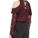 Alexis  Millie Lace Cold-Shoulder Top in Burgundy Photo 2