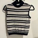 St. John  Collection blue-and-white striped knit sleeveless top size P/US XS Photo 0