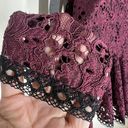 Alexis  Sz XS Krysten Peplum Lace Top Cold Shoulder Tie Crochet Blouse Photo 4