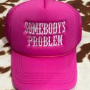 Somebody’s Problem Trucker Hat Pink Photo 0