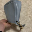 Vera Pelle Made in Italy Pebbled Leather Baby Blue Gold Chain Shoulder Bag Purse Photo 4