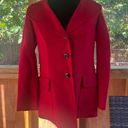 Talbots  Red 100% Wool Classic Style Coat Size 4 Photo 0