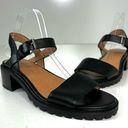 Madewell  The Erin Lugsole Black Leather Heeled Sandal 9 Photo 0