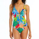 Bleu Rod Beattie 💕💕 Life Of The Party Plunge Neck One Piece Swimsuit ~ 6 NWT Photo 0