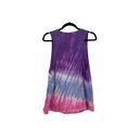 Buc-ee's  Top Womens XL Tie Dye Paisley Beaver Logo Tank Purple Pink Cotton Photo 1