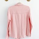 C&C California Pink Gauze Cotton Button Down Shirt Photo 4