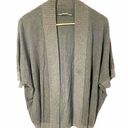 All Saints Size Small Grey Ribbed Short Sleeve Wool Blend Open Front Cardigan Photo 0