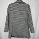 Tahari Hounds Tooth Lined Mid Length Coat Black and White Size 6 Women Photo 1