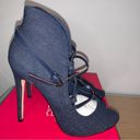 Shoe Dazzle Kesie Denim Dress Sandals Size 8.5 New with Box Blue Photo 2