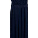 TFNC  London Blue Pleated V Neck Long Killy Maxi Dress Size 16 UK / 12 US New Photo 0