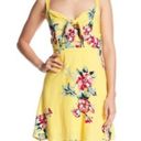 Socialite New  Knot Front V-Neckline Babydoll Mini Floral Sleeveless Sundress Photo 9