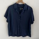 Jams World  Solid Indigo Blue Button Front Collar Shirt Aloha Hawaii XL Photo 0