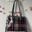 Tommy Hilfiger Vintage  Clear Plaid Flannel Tote Hand Bag Y2K Photo 0