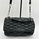 DKNY  Black Diamond Quilted Leather Lara Top Handle Crossbody Bag Photo 5