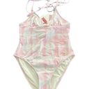 Solid & Striped NEW  The Olympia One-Piece swimsuit size XS Pink & White Tie-Dye Photo 3