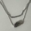 Kendra Scott  Elisa Silver Multi Strand Necklace in Platinum Drusy Herringbone Photo 5