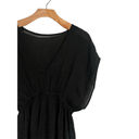 Cupshe  Delina Plunge Cover Up Swim Dress Womens Medium Black Beachwear Sheer NEW Photo 2