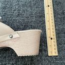 MIA NEW  Jennifer Clog Beige Slip On Chunky Vegan Leather Faux Wood Women’s 8 Photo 6