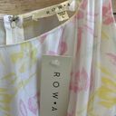The Row  A White Floral Spaghetti Strap Faux Wrap Side Tie Dress Size Large NWT Photo 2