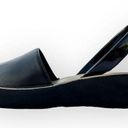 Kenneth Cole  Reaction Fine Glass black faux leather sling back lug sole wedge he Photo 0