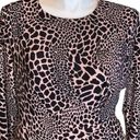 Alfani Womens Stretchy Animal Cheetah Print Sheath Dress Pink Black Large NWT Photo 5