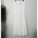 Free People NEW  Godet Girl Mesh Slip Maxi Skirt Stretch Sheer Winter White Sz Lg Photo 6