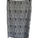 Lane Bryant  black and white pattern full back zip pencil skirt Size 16 Photo 0