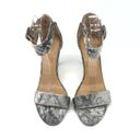 EXPRESS Crushed Velvet Ankle Strap Heels Silver 10 Photo 2