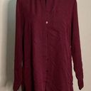 Chico's Chico’s- Burgundy woman’s button down size 1 Photo 1