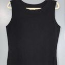 Dress Barn  Black Stretch Ribbed Knit Sleeveless Round Neck Layering Top Large Photo 8