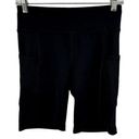 Aeropostale  Bike Shorts Cycling Pull On Stretch Ribbed Pockets Running Black M Photo 0