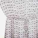 The Loft  Outlet White & Pink Floral Print Split Neck Mini Dress Photo 4