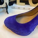 Brian Atwood  PURPLE FONTANNE STILETTO PLATFORM SUEDE PUMPS SIZE 7 Photo 5