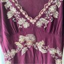 Hot Kiss Magenta Embroidered and Beaded Top with Flutter Sleeves Photo 2