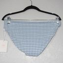 ANDIE NWT  Blue Pool Plaid The Bikini Bottom Size Large Photo 3