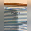 Pilcro  blue and white striped sleeveless shark bite tunic tank size M Photo 6