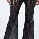 Princess Polly NWT  Andersen Sheer Eco Sequin Flare Pants in Black sz US 6 Photo 0