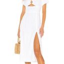 l*space L* Sienna O Ring Cutout Puff Sleeve Midi Dress in White Size S NEW Photo 8