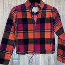 American Eagle  3/4 plaid sherpa pullover size xs NWOT Photo 0