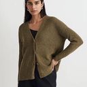 Madewell V-Neck Button-Front Long Cardigan Sweater Classic Olive Size Small Photo 0