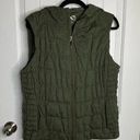 Blanc Noir green quilted insulated quilted vest jacket size XL women’s Photo 0