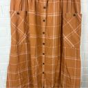 Patagonia  Lightweight A/C Long Button Front Checkered Hemp Cotton Casual Skirt Photo 3