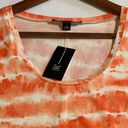 Inc international  Concepts Scoop-Neck Top Tie-Dye Orange/White NWT Small Photo 6