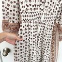 Cleobella  Blakey Hand Blocked Neutral Floral Long Sleeve Midi Dress Size Small Photo 11